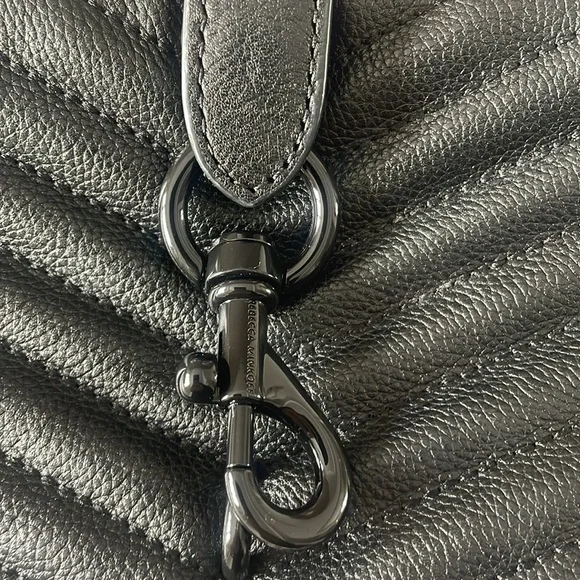 Rebecca Minkoff Black Quilted Crossbody Bag - Picture 2 of 5